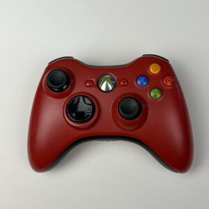 XBOX 360 RESIDENT EVIL RED CONTROLLER OEM TESTED NEW STICKS MICROSOFT